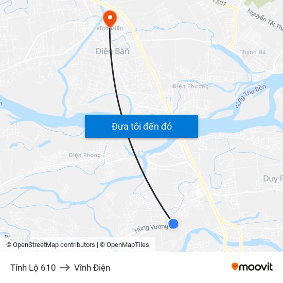 Tỉnh Lộ 610 to Vĩnh Điện map