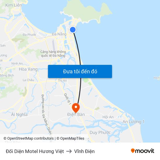 Đối Diện Motel Hương Việt to Vĩnh Điện map