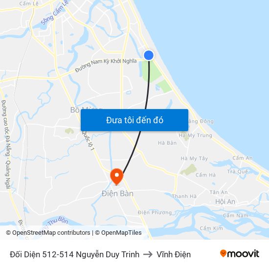 Đối Diện 512-514  Nguyễn Duy Trinh to Vĩnh Điện map