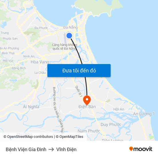 Bệnh Viện Gia Đình to Vĩnh Điện map