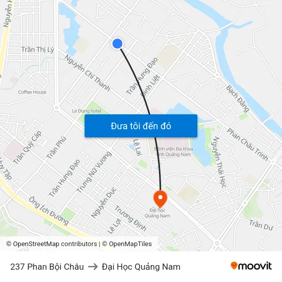 237 Phan Bội Châu to Đại Học Quảng Nam map