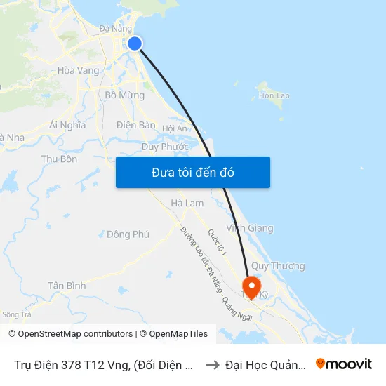 Trụ Điện 378 T12 Vng, (Đối Diện Nh-Làng Cá) to Đại Học Quảng Nam map