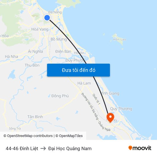 44-46 Đinh Liệt to Đại Học Quảng Nam map