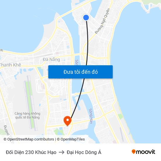 Đối Diện 230 Khúc Hạo to Đại Học Dông Á map