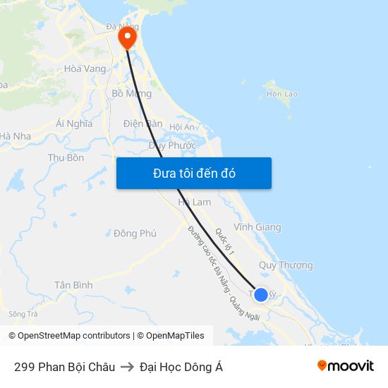 299 Phan Bội Châu to Đại Học Dông Á map