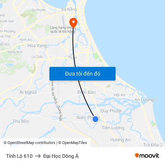 Tỉnh Lộ 610 to Đại Học Dông Á map