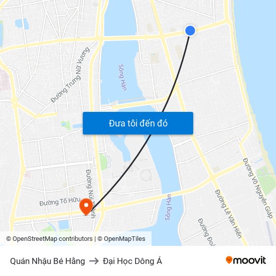 Quán Nhậu Bé Hằng to Đại Học Dông Á map