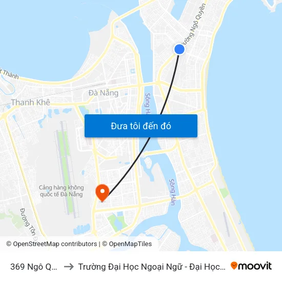 369 Ngô Quyền to Trường Đại Học Ngoại Ngữ - Đại Học Đà Nẵng map