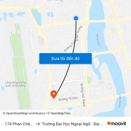 174 Phan Châu Trinh to Trường Đại Học Ngoại Ngữ - Đại Học Đà Nẵng map