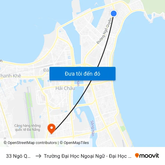 33 Ngô Quyền to Trường Đại Học Ngoại Ngữ - Đại Học Đà Nẵng map