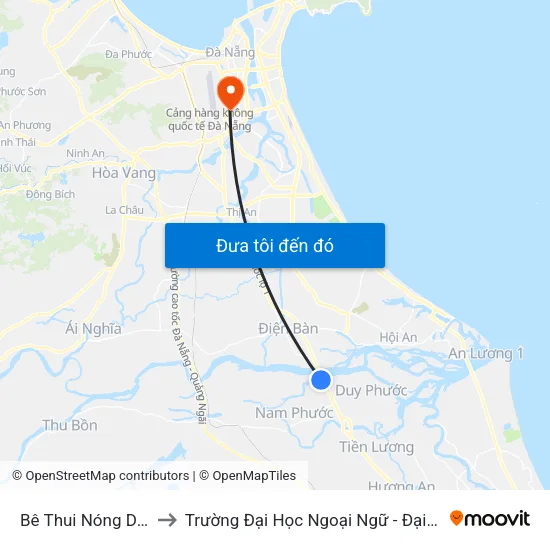 Bê Thui Nóng Dương Sĩ to Trường Đại Học Ngoại Ngữ - Đại Học Đà Nẵng map