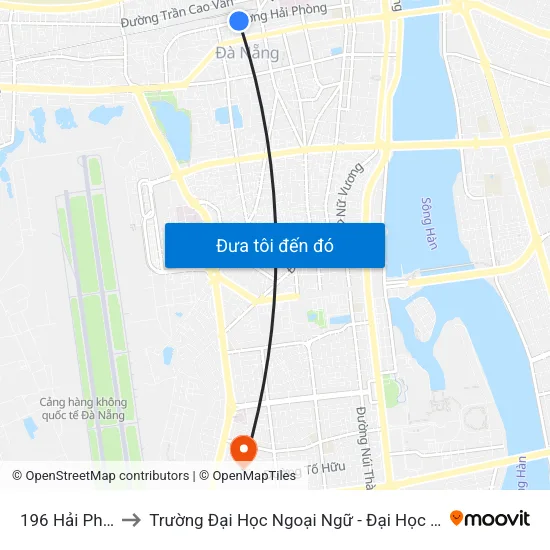 196 Hải Phòng to Trường Đại Học Ngoại Ngữ - Đại Học Đà Nẵng map