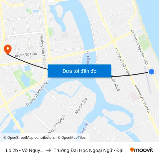 Lô 2b - Võ Nguyên Giáp to Trường Đại Học Ngoại Ngữ - Đại Học Đà Nẵng map