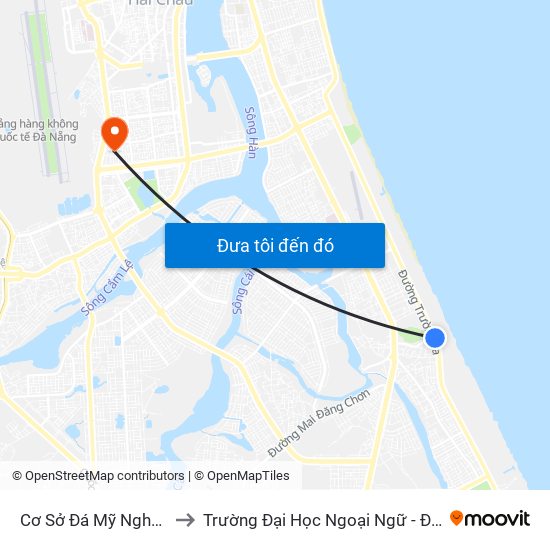 Cơ Sở Đá Mỹ Nghệ Xuất Ánh to Trường Đại Học Ngoại Ngữ - Đại Học Đà Nẵng map