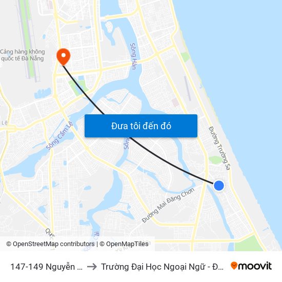 147-149 Nguyễn Duy Trinh to Trường Đại Học Ngoại Ngữ - Đại Học Đà Nẵng map