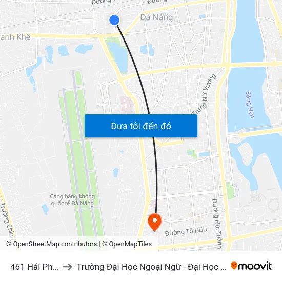 461 Hải Phòng to Trường Đại Học Ngoại Ngữ - Đại Học Đà Nẵng map