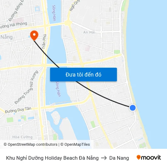 Khu Nghỉ Dưỡng Holiday Beach Đà Nẵng to Da Nang map
