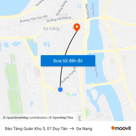 Bảo Tàng Quân Khu 5, 07 Duy Tân to Da Nang map
