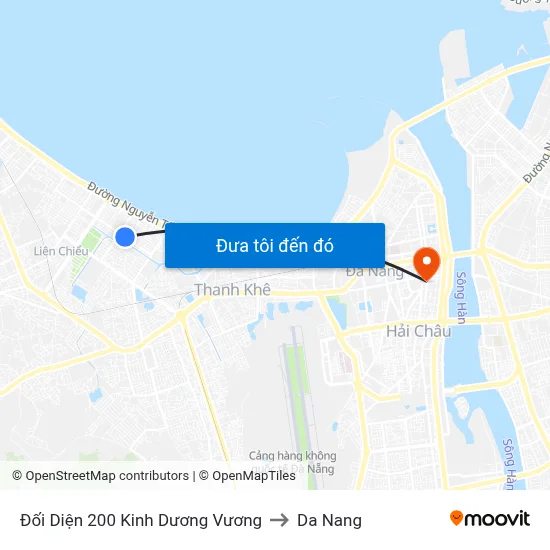 Đối Diện 200 Kinh Dương Vương to Da Nang map