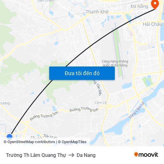 Trường Th Lâm Quang Thự to Da Nang map