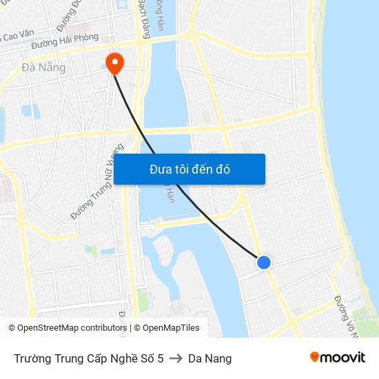 Trường Trung Cấp Nghề Số 5 to Da Nang map