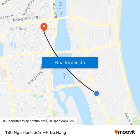 180 Ngũ Hành Sơn to Da Nang map