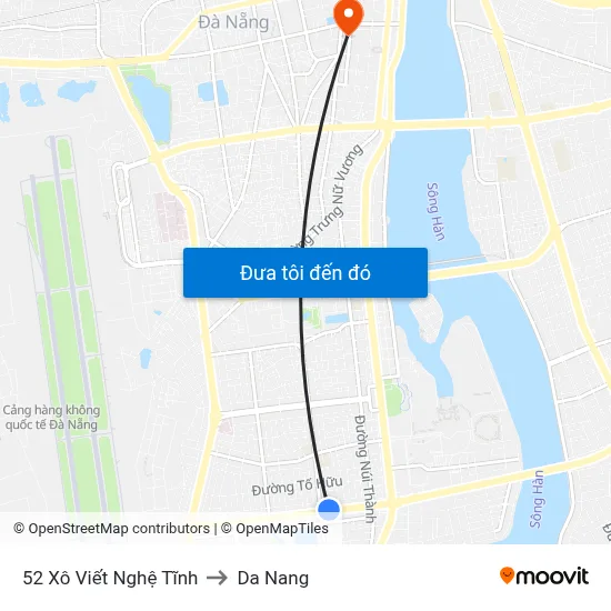52 Xô Viết Nghệ Tĩnh to Da Nang map