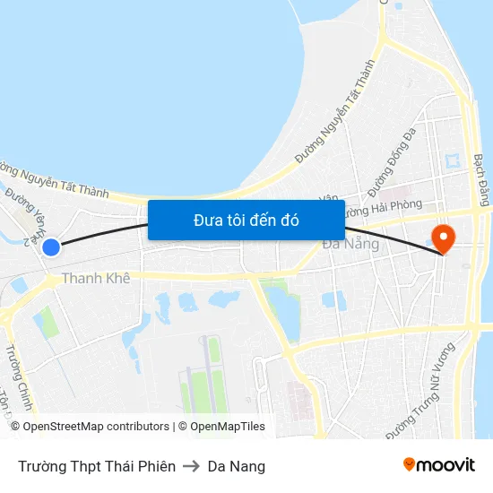 Trường Thpt Thái Phiên to Da Nang map