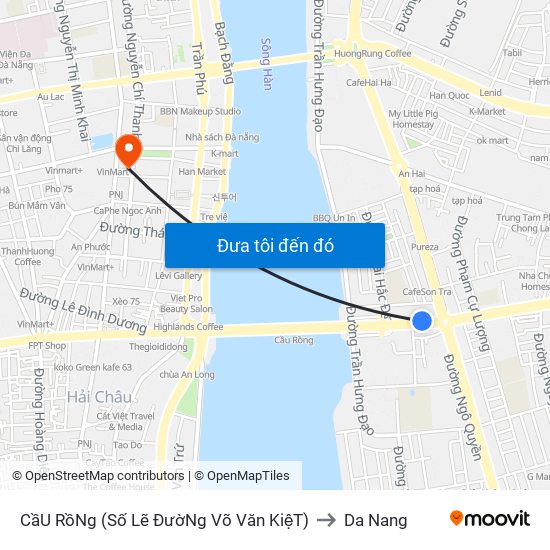 CầU RồNg (Số Lẽ ĐườNg Võ Văn KiệT) to Da Nang map