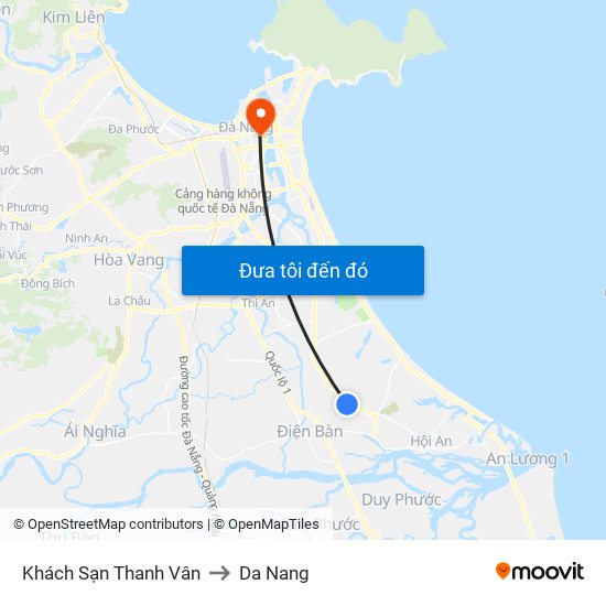 Khách Sạn Thanh Vân to Da Nang map
