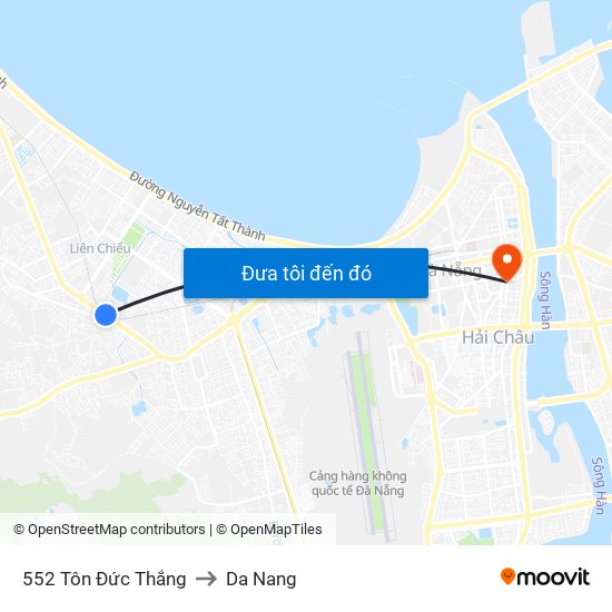 552 Tôn Đức Thắng to Da Nang map