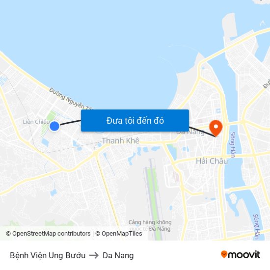 Bệnh Viện Ung Bướu to Da Nang map