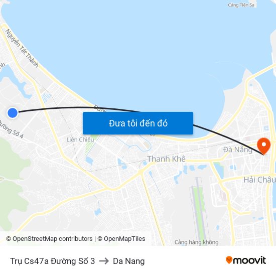 Trụ Cs47a Đường Số 3 to Da Nang map