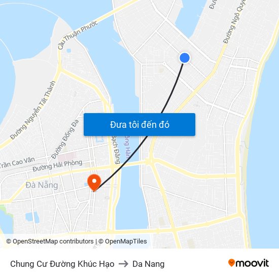 Chung Cư Đường Khúc Hạo to Da Nang map