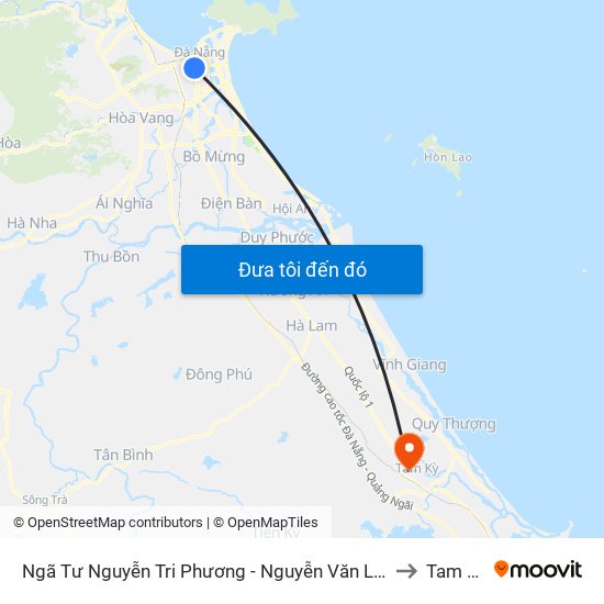 Ngã Tư Nguyễn Tri Phương - Nguyễn Văn Linh to Tam Kỳ map