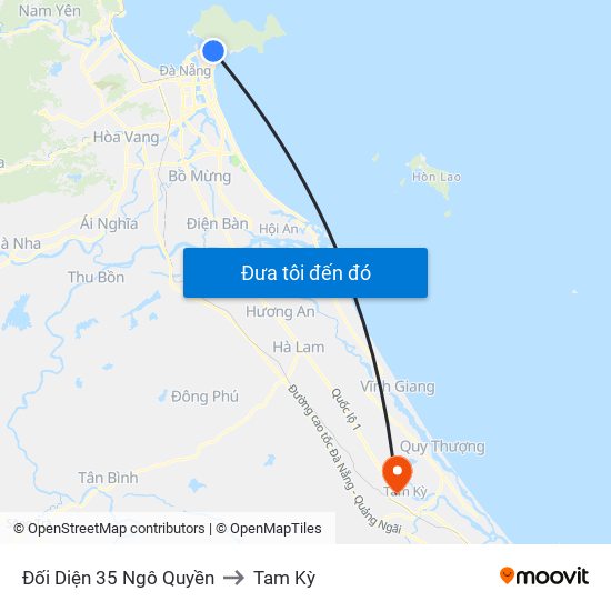 Đối Diện 35 Ngô Quyền to Tam Kỳ map