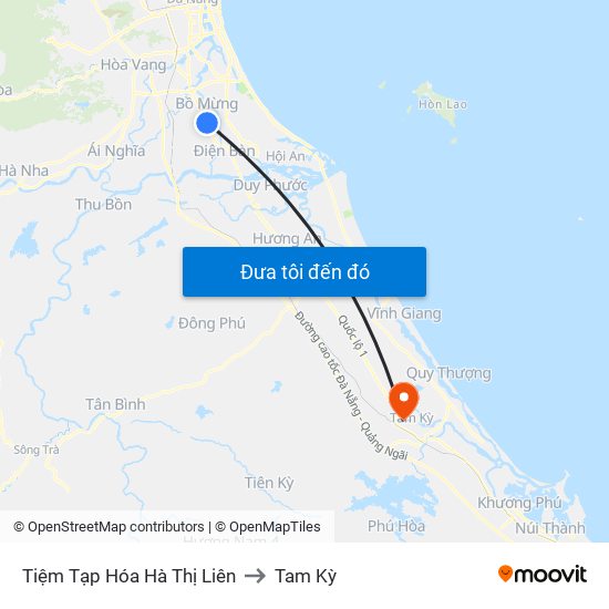 Tiệm Tạp Hóa Hà Thị Liên to Tam Kỳ map