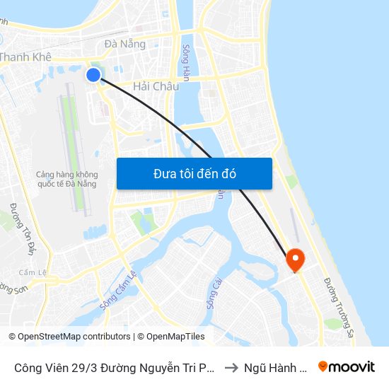 Công Viên 29/3 Đường Nguyễn Tri Phương to Ngũ Hành Sơn map