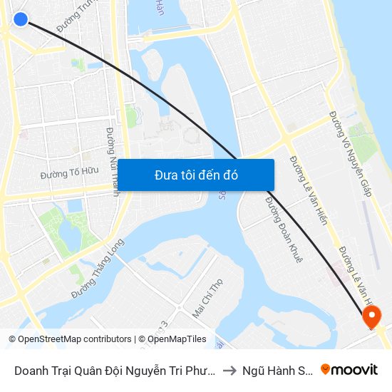 Doanh Trại Quân Đội Nguyễn Tri Phương to Ngũ Hành Sơn map