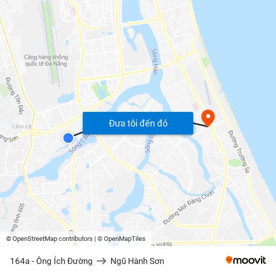 164a - Ông Ích Đường to Ngũ Hành Sơn map