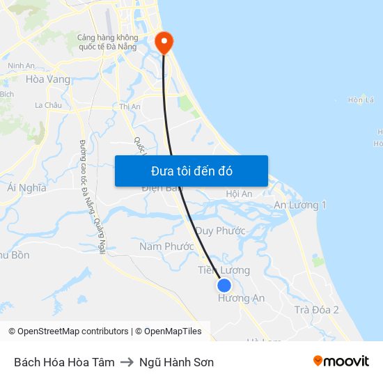 Bách Hóa Hòa Tâm to Ngũ Hành Sơn map