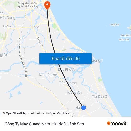 Công Ty May Quảng Nam to Ngũ Hành Sơn map
