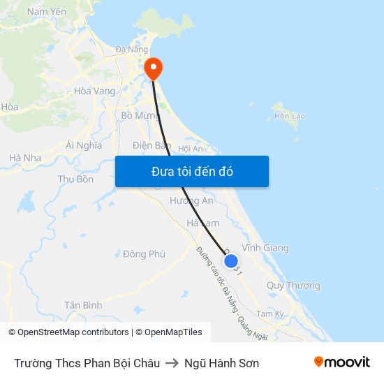 Trường Thcs Phan Bội Châu to Ngũ Hành Sơn map