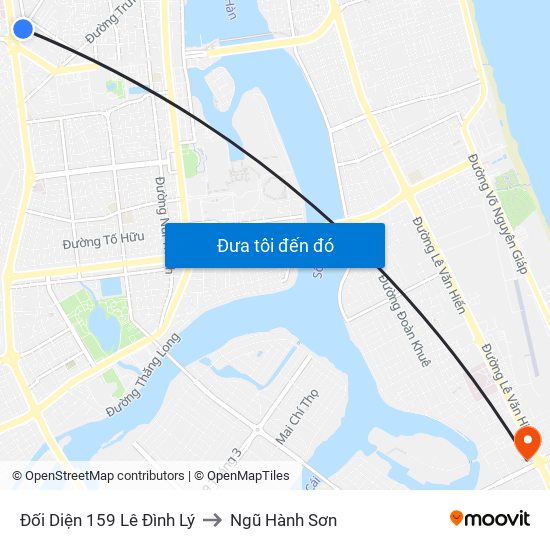 Đối Diện 159 Lê Đình Lý to Ngũ Hành Sơn map