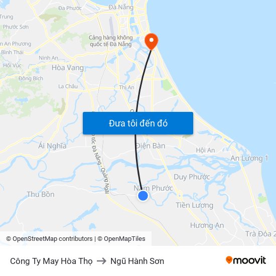 Công Ty May Hòa Thọ to Ngũ Hành Sơn map