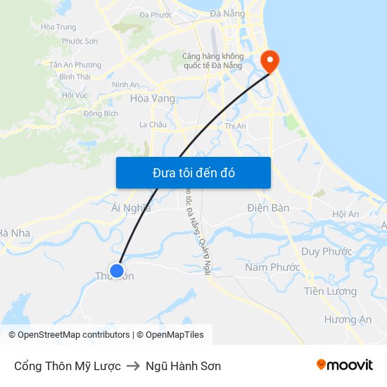 Cổng Thôn Mỹ Lược to Ngũ Hành Sơn map