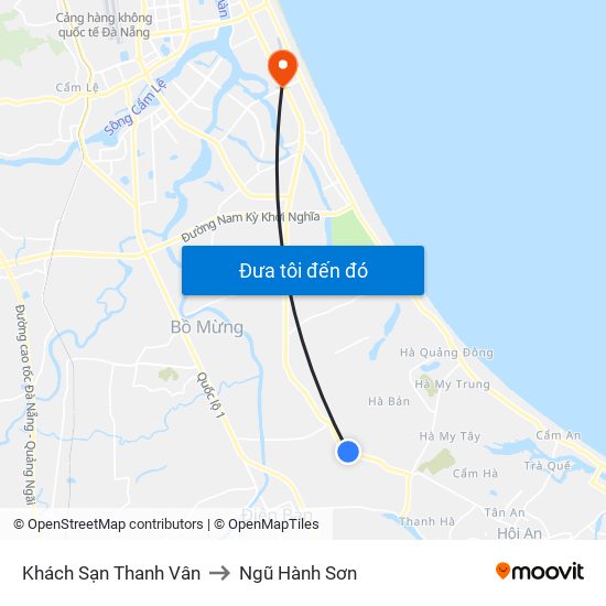 Khách Sạn Thanh Vân to Ngũ Hành Sơn map