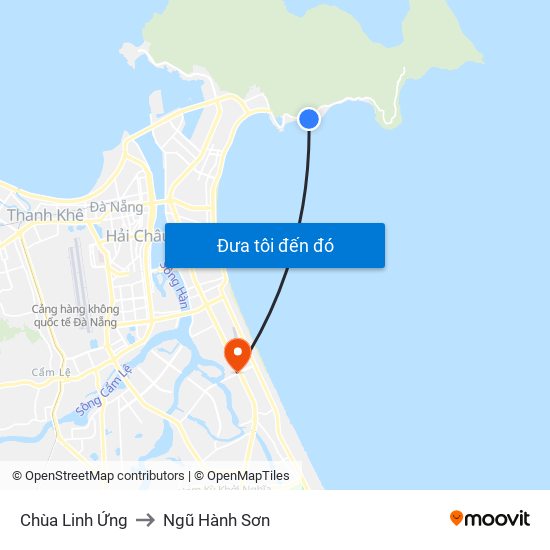 Chùa Linh Ứng to Ngũ Hành Sơn map