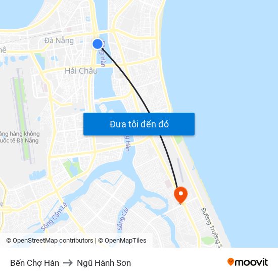 Bến Chợ Hàn to Ngũ Hành Sơn map