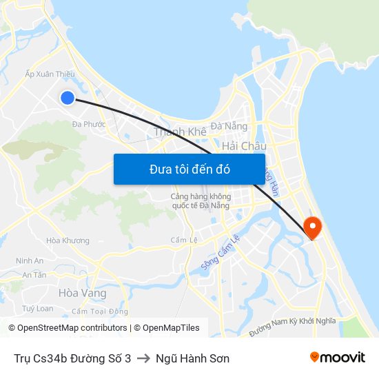 Trụ Cs34b Đường Số 3 to Ngũ Hành Sơn map